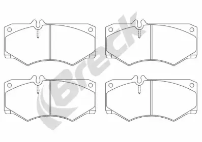 20784 00 703 10 BRECK Комплект тормозных колодок, дисковый тормоз